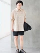 Рубашка хлопковая мужская Uniqlo 773010296 XL Бежевая (1161496350) - изображение 6