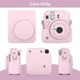 Чохол для Fujifilm Instax Mini 13 Сase Candy Pink рожевий, чохол сумісний з камерами Mini 13/12/11/9 (без фотоапарата) модель 2026 - зображення 2