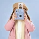 Чехол для Fujifilm Instax Mini 13 Case Frost Blue голубой, чехол совместим с камерами Mini 13/12/11/9 (без фотоаппарата) модель 2026 - изображение 5