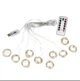 USB гірлянда-штора з пультом 1*3 метри 100 LED 10 ниток по 1м теплий білий\Warm White - зображення 1