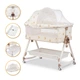 Кроватка-трансформер LEOBRO Smart Crib Pro 5в1 Бежевая (LB-1135) - изображение 1