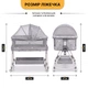 Кроватка-трансформер LEOBRO Smart Crib Pro 5в1 Серая (LB-1136) - изображение 3