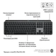 Клавіатура Logitech MX Keys S для MAC Bluetooth/Wireless UA Space Grey (920-011637) - зображення 4