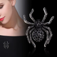 Брошка павук Spider шпилька у вигляді чорного павука з кристалами - зображення 2
