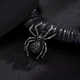 Брошка павук Spider шпилька у вигляді чорного павука з кристалами - зображення 4