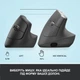 Мишка Logitech Lift Vertical Ergonomic Wireless/Bluetooth Graphite (910-006473) - зображення 9