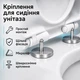 Кріплення для кришки унітазу з мікроліфтом комплект 2 шт шток діаметром 8 мм мікроліфт для унітаза універсальні петлі шарніри та болти для сидіння унітаза з двома кнопками швидкого зняття quick release плавне опускання soft close - зображення 1