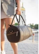 Чоловіча шкіряна дорожня сумка Harper (barrel bag) з натуральної шкіри Krast з ременем темно-коричнева 59749 - зображення 6