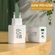 Зарядное устройство для телефона 65W GaN TRG-185 быстрая зарядка USB Type-C и USB-A адаптер питания белый - изображение 3