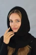 Капор с пелериной на подкладке "Леонела" (7228), Черный - изображение 1