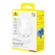 Зарядний пристрій Baseus PicoGo GaN Fast Charger 45W Мережевий адаптер Type-С зі швидкою зарядкою PD3.0/QC3.0/AFC/SCP/FCP, Білий - зображення 7
