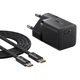 Зарядное устройство Baseus GaN5 Mini Fast Charger 25W Сетевой адаптер Type-C с быстрой зарядкой PD3.0/QC3.0/AFC/FCP/PPS и кабелем Type-C to Type-C 100W, Черный - изображение 1