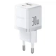 Зарядний пристрій Baseus Palm Fast Charger 30W Мережевий адаптер Type-C/USB зі швидкою зарядкою QC3.0/PD3.0 та кабелем Type-C to Type-C 60W, Білий - зображення 4