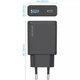 Зарядное устройство Proove Slender 45W Сетевой адаптер 1USB/1Type-C с быстрой зарядкой QC4+/PD3.0, Черный - изображение 9