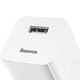 Зарядний пристрій Baseus Quick Charger 24W Мережевий адаптер USB зі швидкою зарядкою QC3.0, Білий - зображення 2