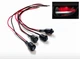 Подсветка дверных ручек и дверных ниш авто 12V красная LED комплект 4 шт. 3 мм светодиоды с насадками-защелками - изображение 1