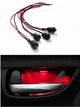 Подсветка дверных ручек и дверных ниш авто 12V красная LED комплект 4 шт. 3 мм светодиоды с насадками-защелками - изображение 4