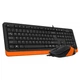 Комплект клавіатура та мишка A4Tech F1010 USB Orange - изображение 2