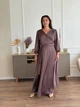 Нарядное атласное платье на запах капучино FashionYouWant L/XL капучино 43458041 - изображение 1