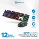 Дротовий ігровий комплект K518 Unitech з RGB-підсвічуванням клавіатура та миша, чорний - зображення 7