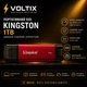Флешка Kingston Dual 1TB USB 3.2 Gen 2, Type-C + Type-A, OTG, красно-черная - изображение 1