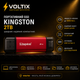 Флешка Kingston Dual 2TB USB 3.2, Type-C + Type-A, OTG, красная - зображення 1