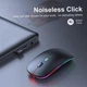 Беспроводная компьютерная мышь Bluetooth + USB 2.4Ghz с RGB-подсветкой, аккумуляторная мышка для ноутбука и компьютера черная - изображение 3