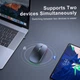 Беспроводная компьютерная мышь Bluetooth + USB 2.4Ghz с RGB-подсветкой, аккумуляторная мышка для ноутбука и компьютера черная - изображение 9