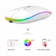 Беспроводная компьютерная мышь Bluetooth с USB-адаптером 2.4 ГГц, RGB-подсветкой, аккумуляторная, белая - изображение 8