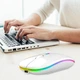 Беспроводная компьютерная мышь Bluetooth с USB-адаптером 2.4 ГГц, RGB-подсветкой, аккумуляторная, белая - изображение 10