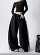 UNISEX базові спортивні штани з полосами по боках \ Чорний 42-46 / BASED 0227450 - зображення 3