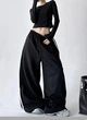 UNISEX базові спортивні штани з полосами по боках \ Чорний 42-46 / BASED 0227450 - зображення 5