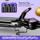 Плойка тройная VGR V-590 PURPLE, 140-200°C, керамическое покрытие, LED дисплей, 130W - изображение 5