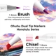 Спиртовые маркеры для скетчинга кисть и долото рисования Ohuhu 104 Colors Dual Tips Alcohol Art Markers Brush & Chisel Honolulu - изображение 5