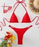 Женский купальник красного цвета, раздельный купальник бикини Красный S - изображение 3