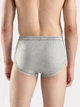 Мужские трусы слипа Calvin Klein набор 3 штуки серого цвета размер XL - изображение 3