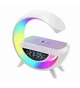 Ночник будильник с беспроводной зарядкой Bluetooth колонкой и RGB подсветкой белый (831954) - изображение 1