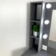 Современный туалетный столик с подсветкой и зеркалом, для дома и салона красоты, 160*90*50см, графит фасад белый, MirrorRika - изображение 3