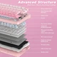 Клавиатура Беспроводная AULA S75 PRO Pink Gradient Игровая Механическая. 2.4G/Bluetooth/Кабель. c Экранчиком. RGB Подсветка. Аккумулятор 4000mAh. Star Vector Linear Switch - изображение 8