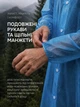 Плащ дощовик з капюшоном, повсякденне пончо чоловіче, рукав на резинці, накидка від дощу та вітру, багаторазовий туристичний велодощовик для риболовлі, велосипеда, синій, Розмір 42-54 - зображення 3