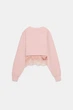 Світшот з мереживом Zara 0085/311 M Рожевий (00085311676М) - изображение 5