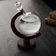 Барометр Штормгласс великий, Storm glass на темній дерев'яній підставці - зображення 1