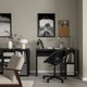 Письмовий стіл і стілець, чорно-коричневий/темно-сірий чорний KALLAX/ELDBERGET IKEA 495.550.17 - зображення 2