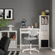 Письмовий стіл та стілець, білий/світло-сірий LANGDHOPP/ORFJALL IKEA - зображення 2