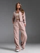Флісовий костюм з толстовкою на блискавці та широкими брюками ISSA PLUS SA-766 M бежевий (issa2007682853984) - зображення 1