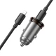 Автомобільний зарядний пристрій HOCO NZ16 Rigorous single port PD30W car charger set(C to iP) Metal Grey - зображення 4