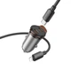 Автомобільний зарядний пристрій HOCO NZ16 Rigorous single port PD30W car charger set(C to iP) Metal Grey - зображення 5