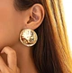 Біжутерія Великі сережки jewelry Золотисті - зображення 2