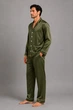 Чоловіча піжама BOBRAND “Silent Forest” хакі — сорочка і штани - 3XL - изображение 4