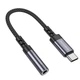 Адаптер BOROFONE BV24 Graceful Type-C to 3.5 mm AUX, цифровий перехідник Type-C AUX з DAC, алюміній + нейлон, сірий металік - зображення 3